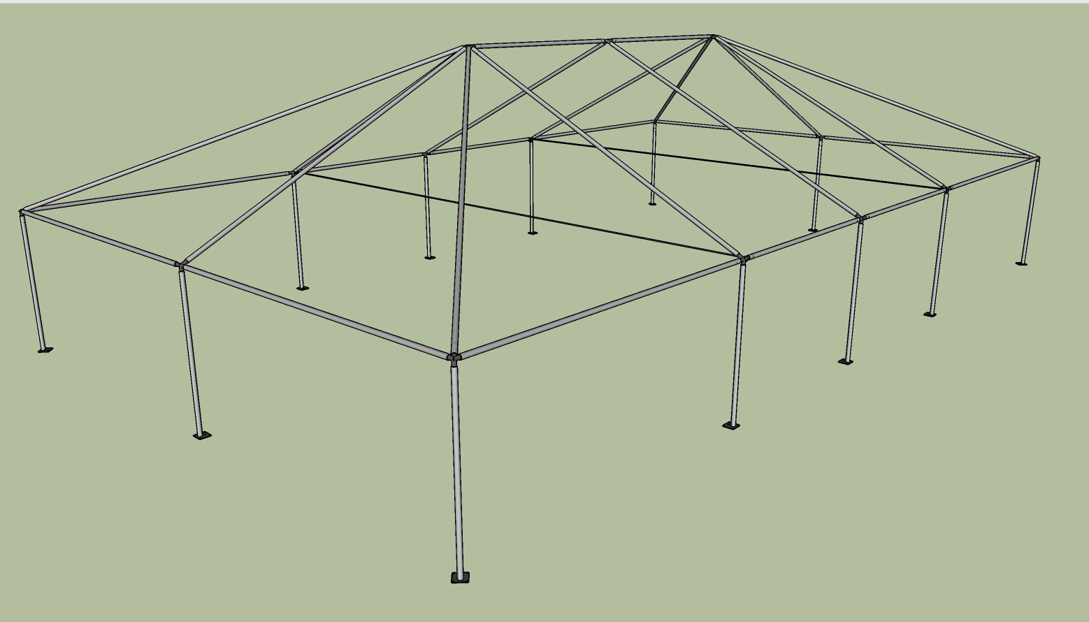 30x50 frame tent End View